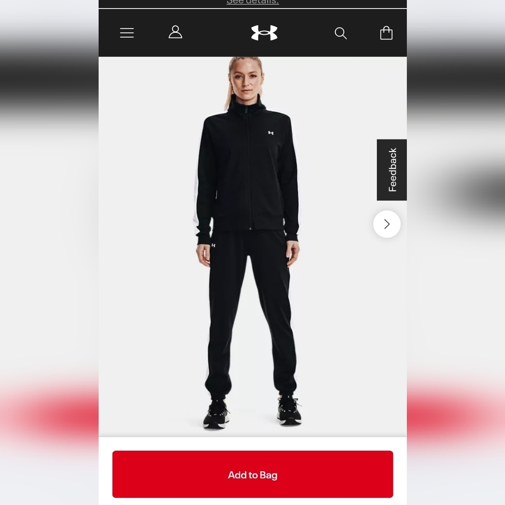 Underarmour tricot set, medium